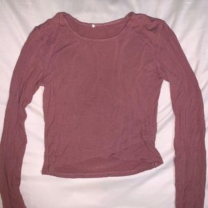 Pink Cropped Long Sleeve